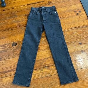 Denim forum black straight jeans